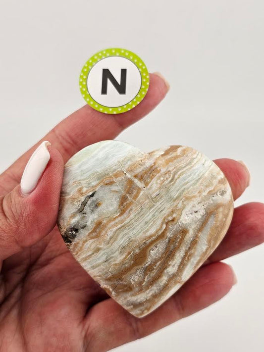 Caribbean Calcite Heart