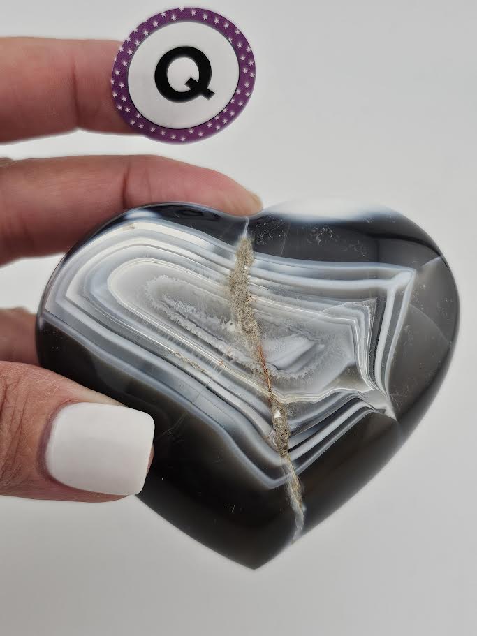 Orca Agate Heart