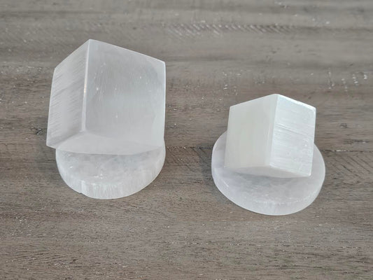 Selenite Floating Cube