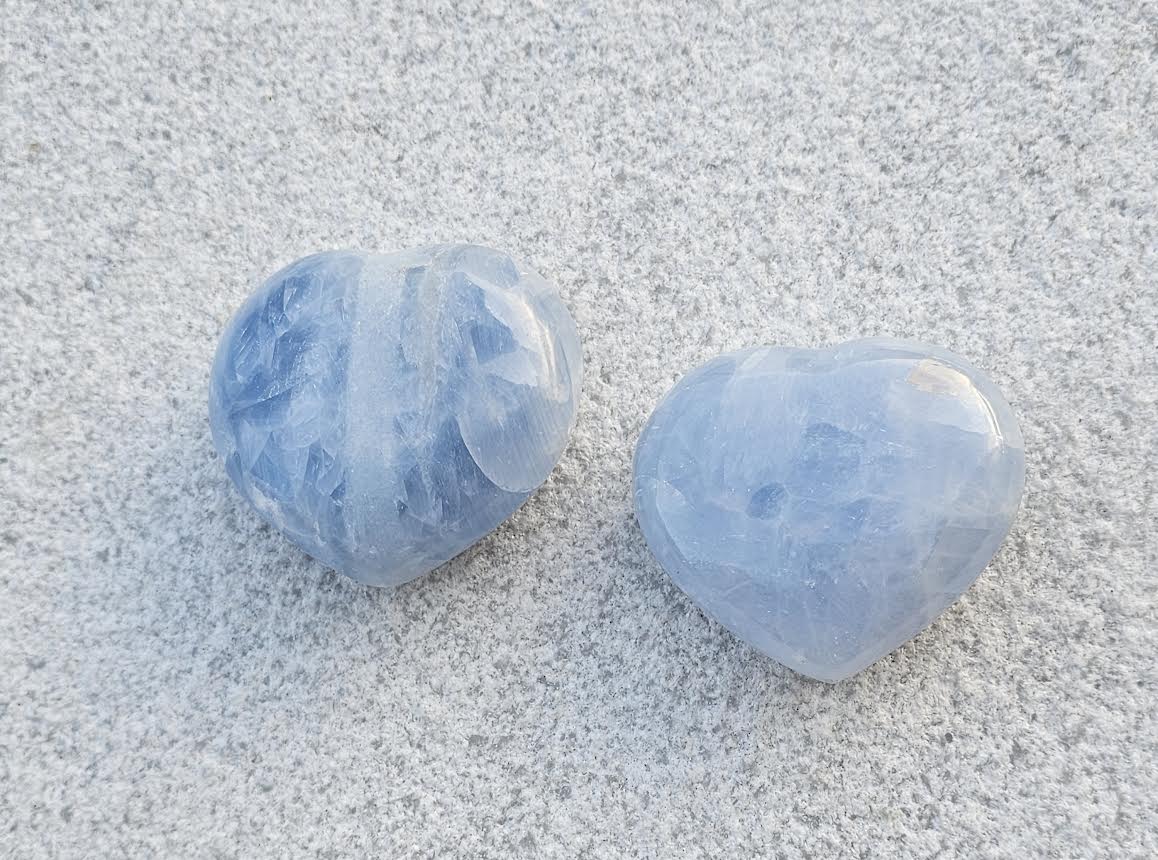Blue Calcite Heart