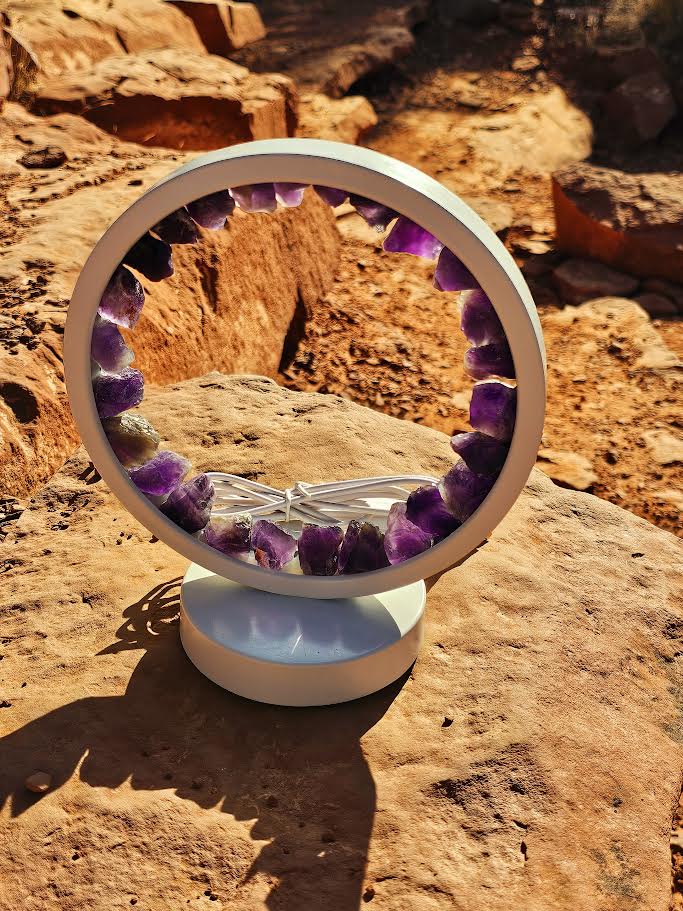 Amethyst Crystal USB Lamp