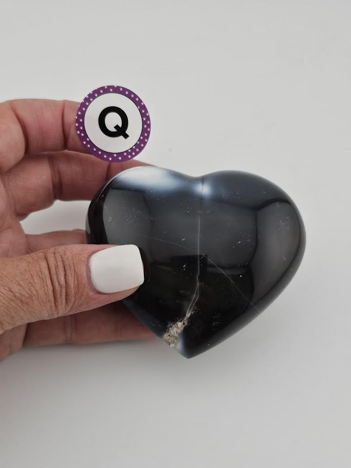 Orca Agate Heart