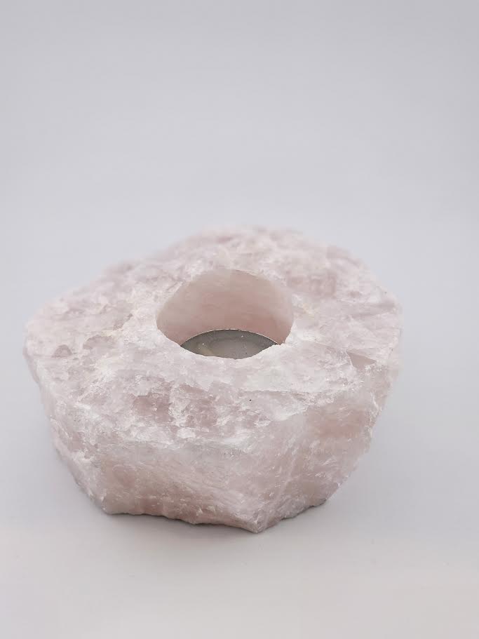 Rose Quartz Candle Holder