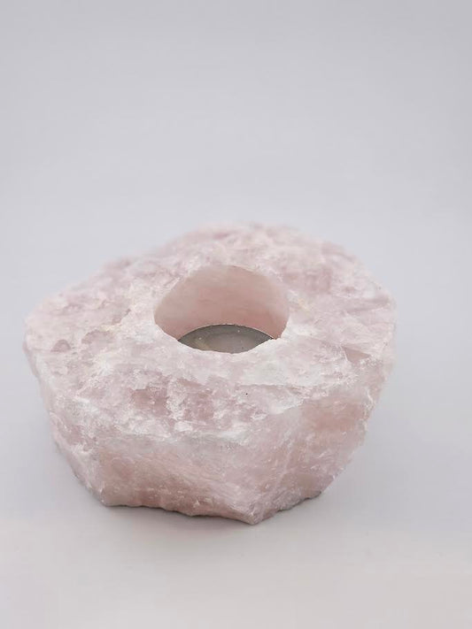 Rose Quartz Candle Holder