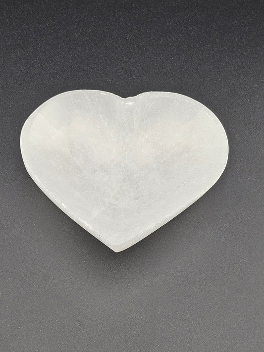 Selenite Heart Bowl Small