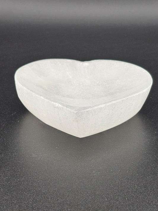 Selenite Heart Bowl Small