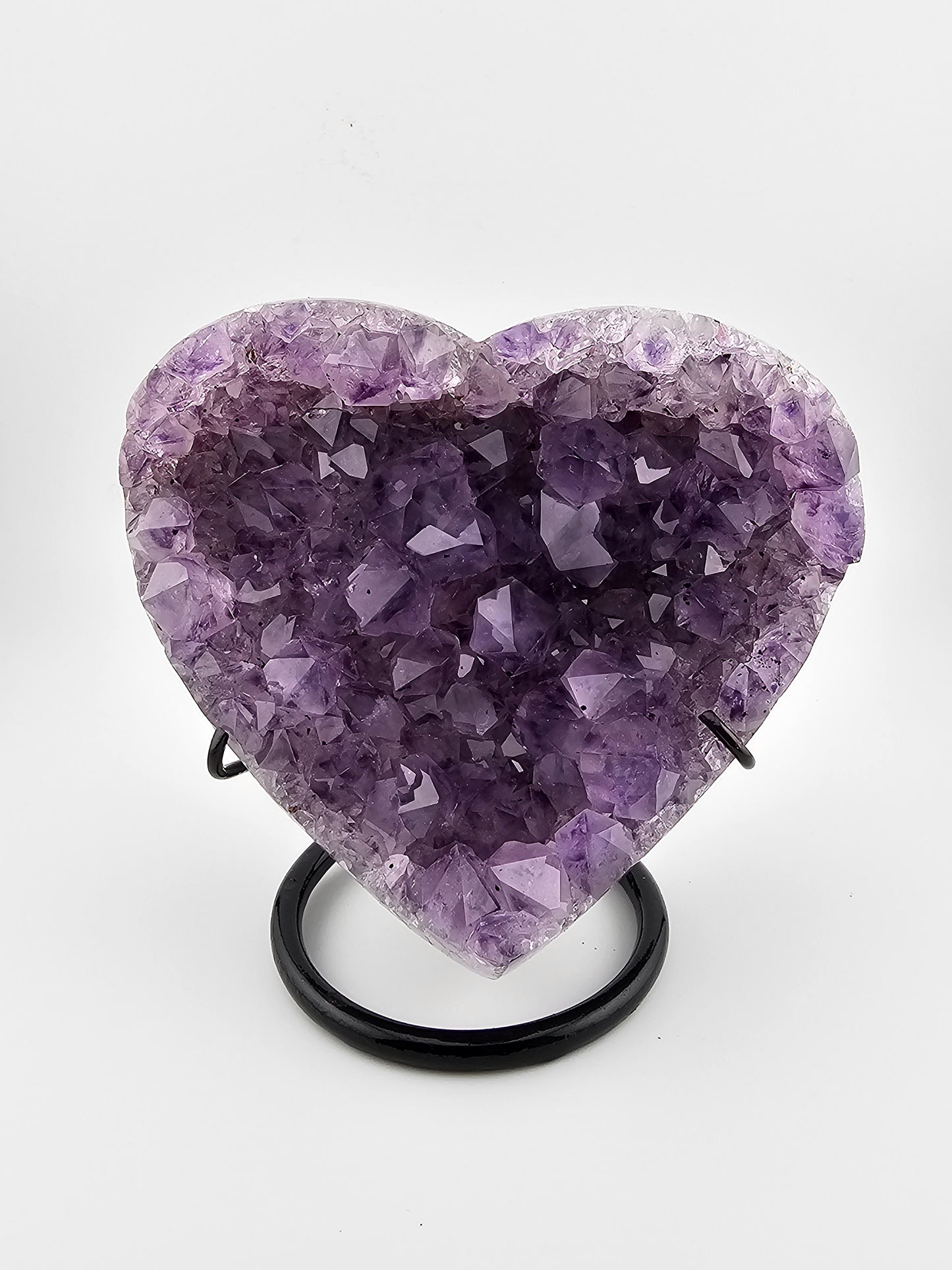 Amethyst Heart on stand