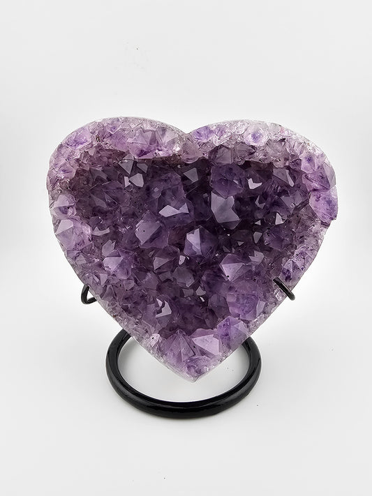 Amethyst Heart on stand