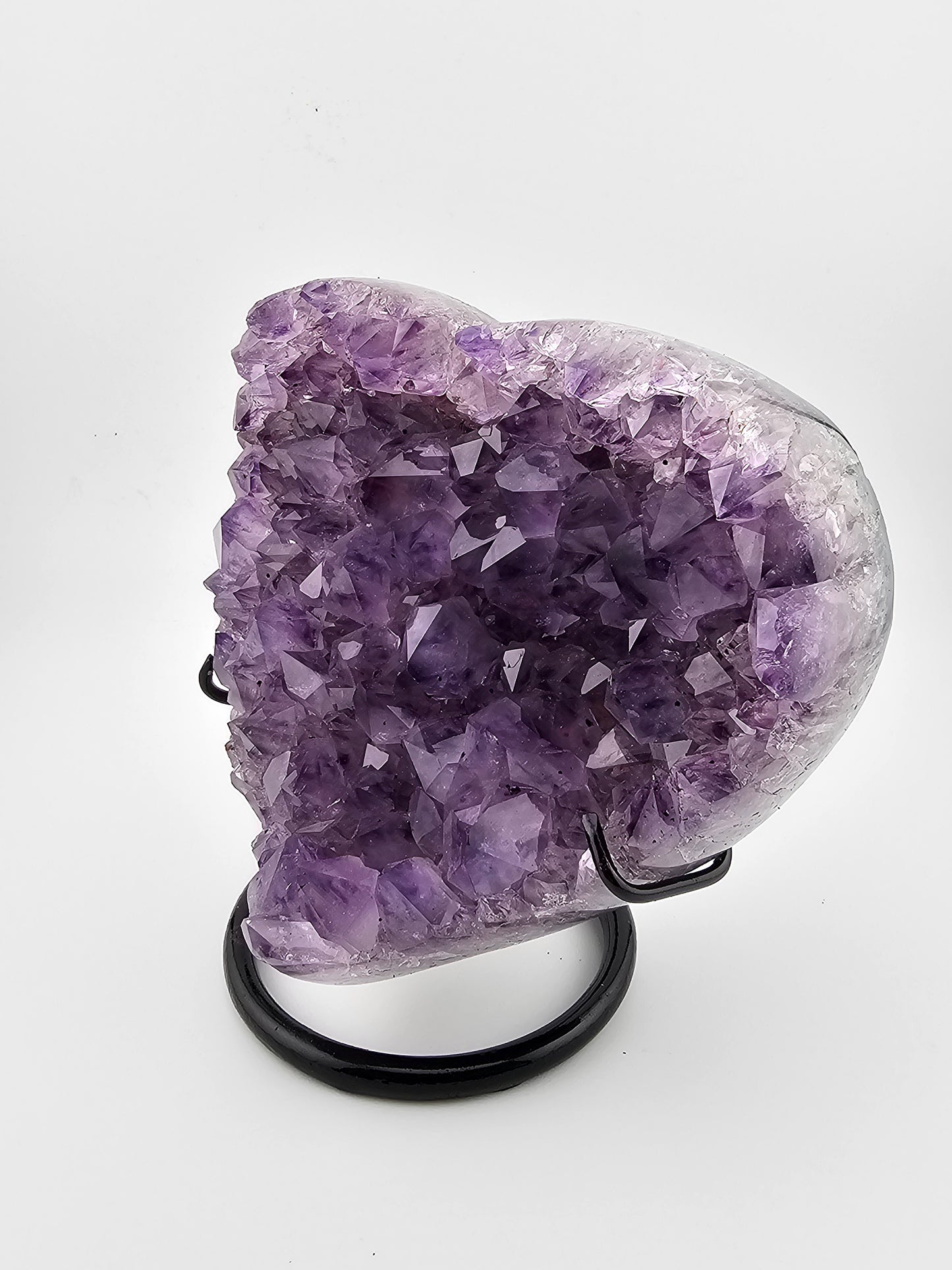 Amethyst Heart on stand
