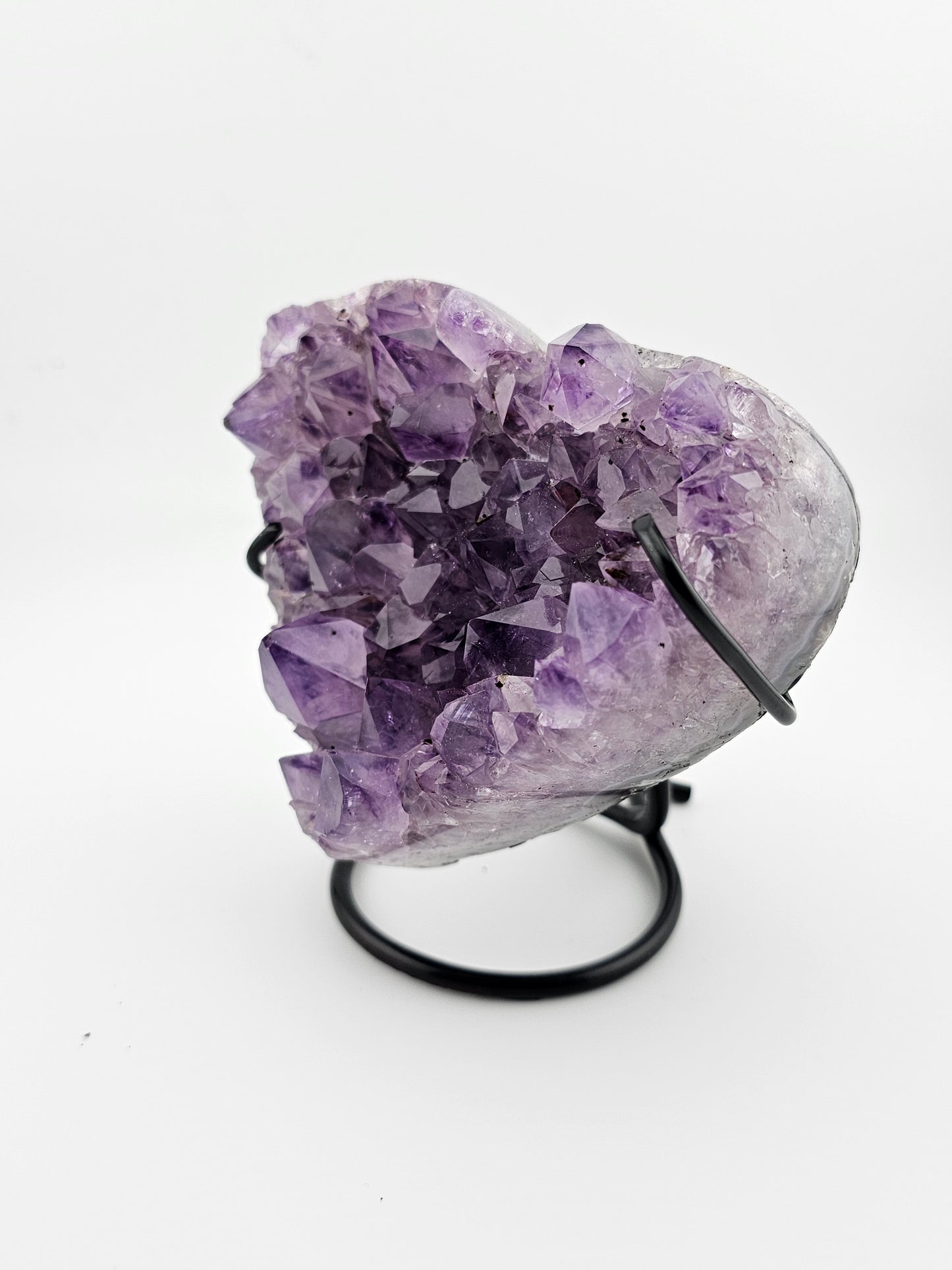 Amethyst Heart on stand