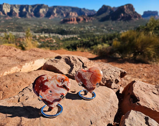 Carnelian Heart on a Stand