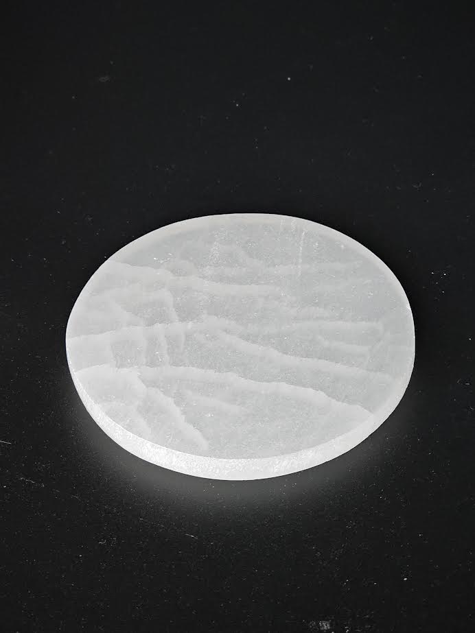 Selenite Round Charging Plate