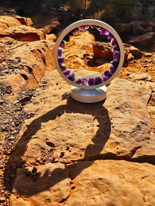 Amethyst Crystal USB Lamp