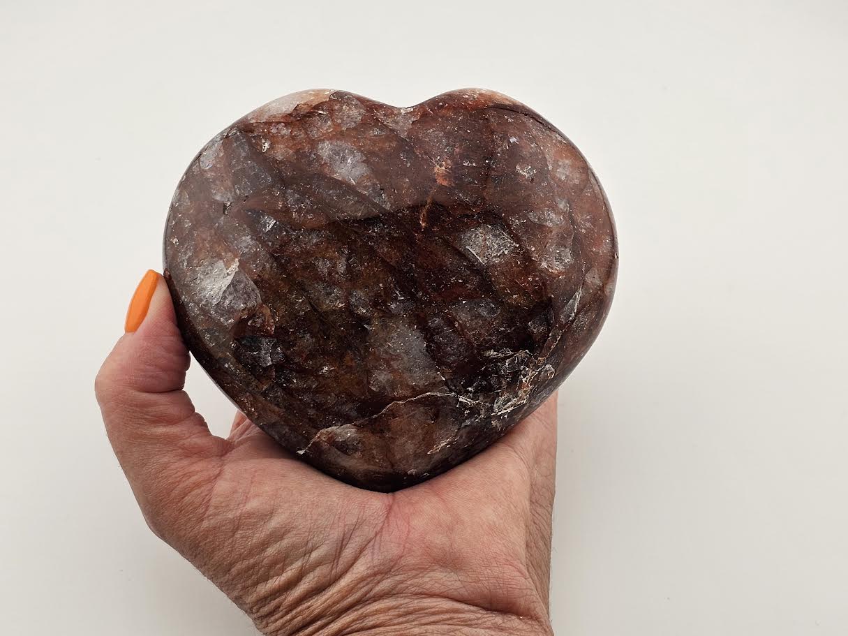 Fire Quartz Heart Large