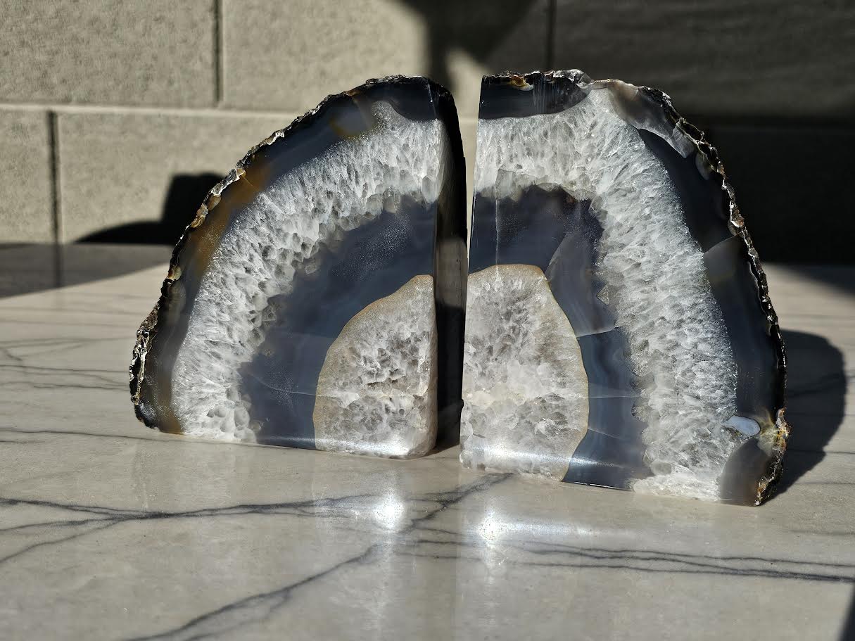 Agate Bookends