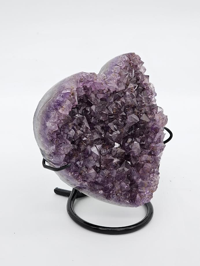 Amethyst Heart on stand