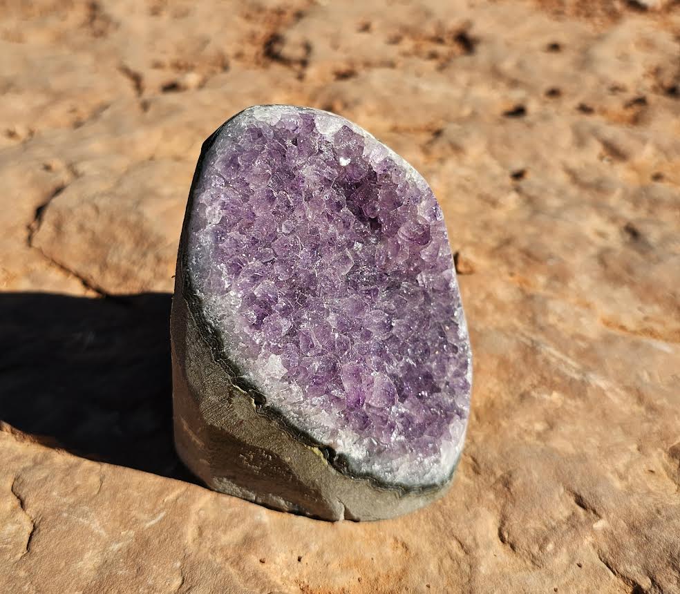 Amethyst Polished Cut Base - Medium