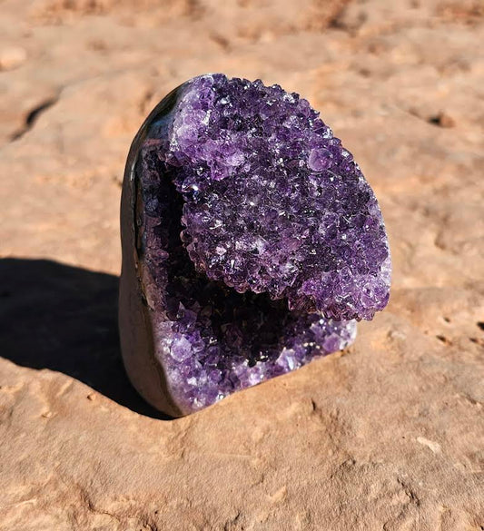 Amethyst Polished Cut Base - Medium