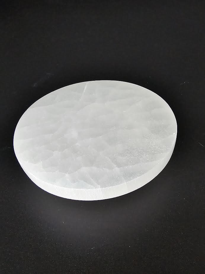 Selenite Round Charging Plate