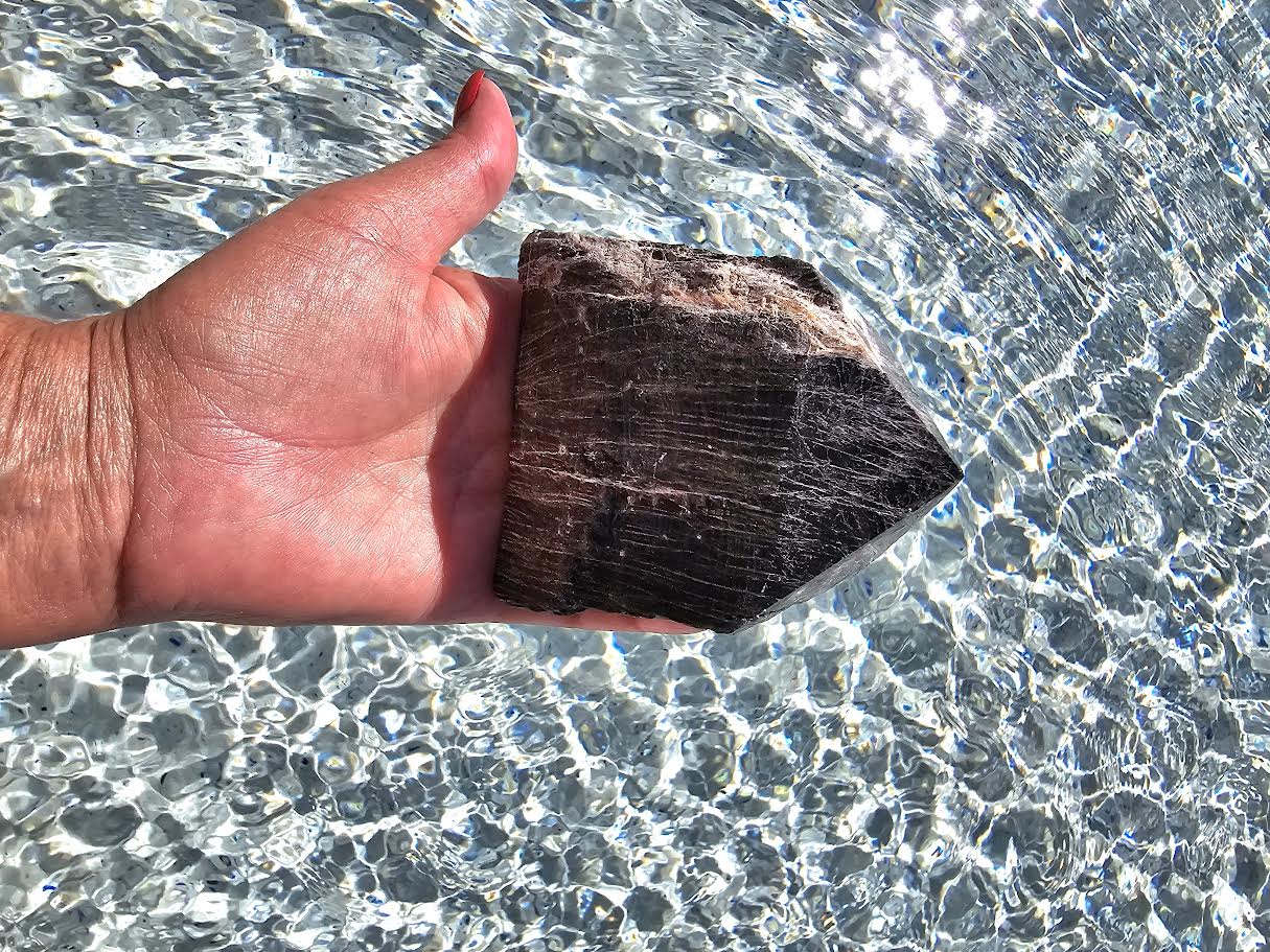 Black Tourmaline Cut Base Point