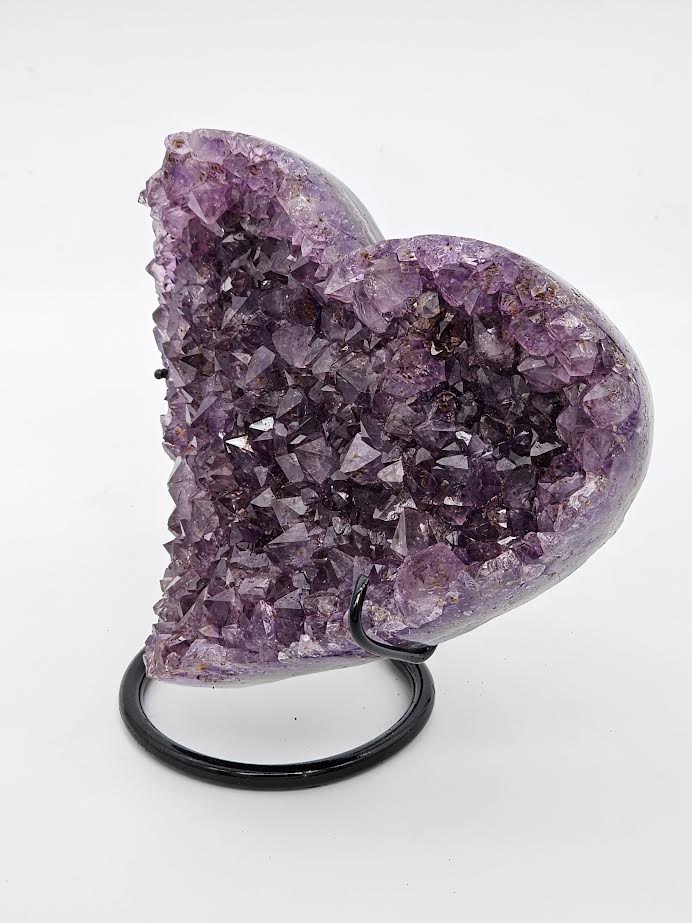 Amethyst Heart on stand