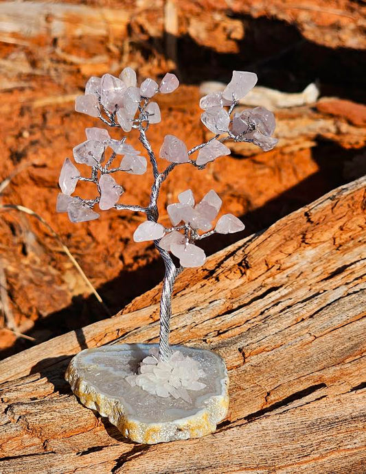 Rose Quartz Mini Gemstone Tree