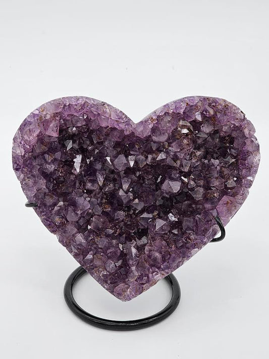 Amethyst Heart on stand