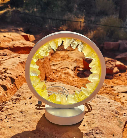 USB Citrine Crystal Lamp