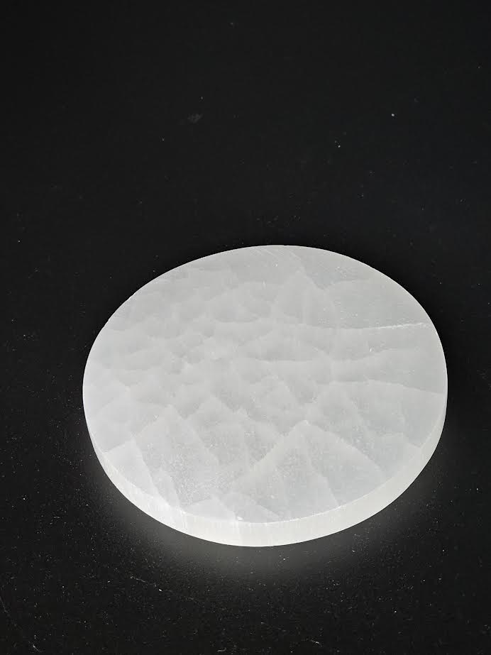 Selenite Round Charging Plate