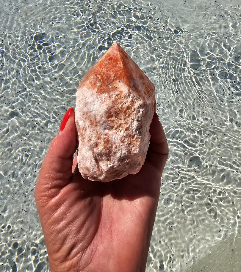 Orchid Calcite Cut Base Point