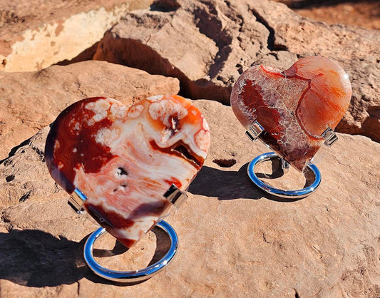 Carnelian Heart on a Stand