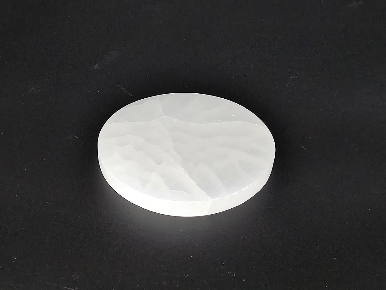 Selenite Round Charging Plate