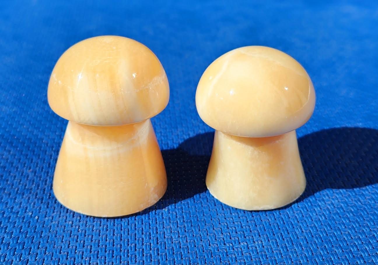 Mango Calcite Mushrooms