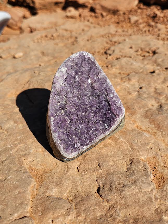 Amethyst Polished Cut Base - Medium