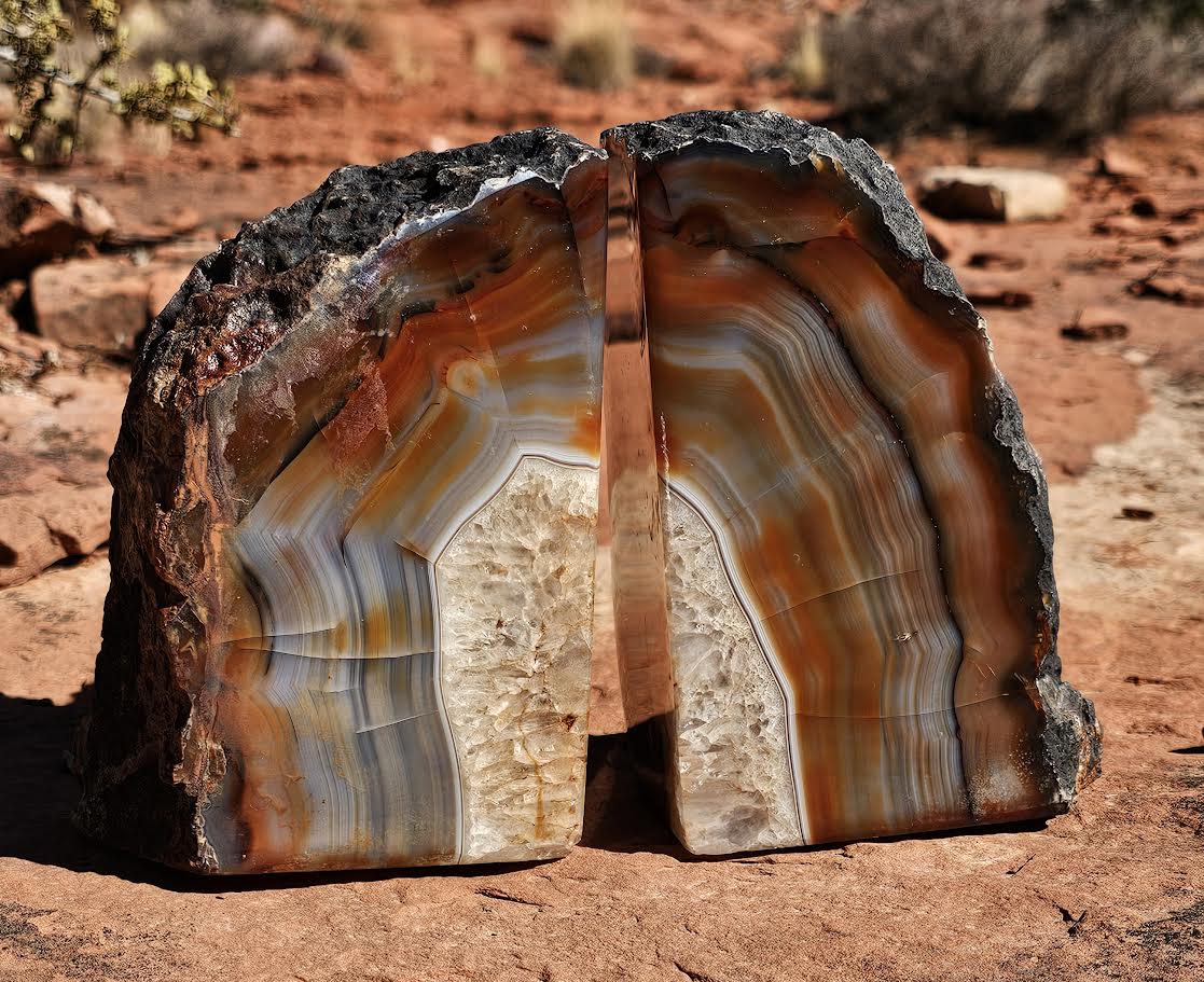 Agate Bookends - Large