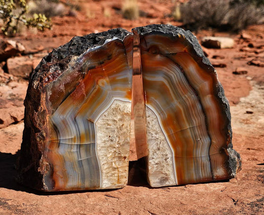 Agate Bookends - Large