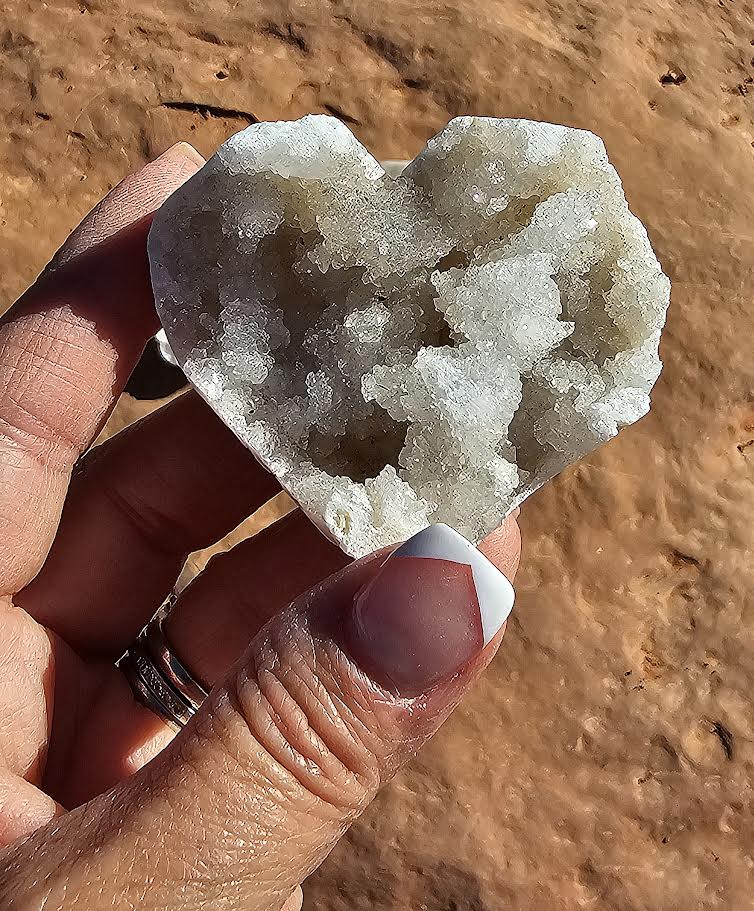 Quartz Druzy Sugar Heart