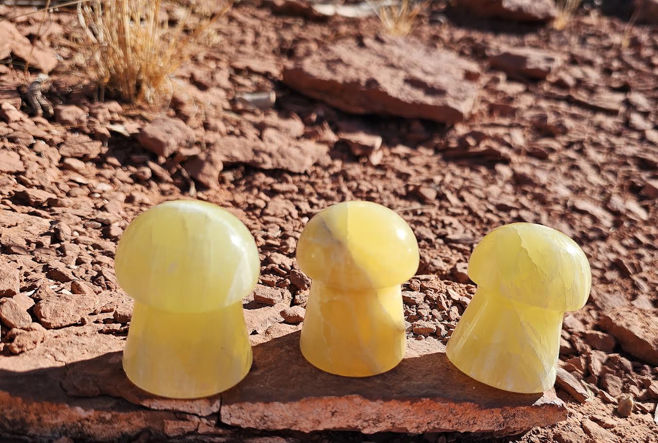 Lemon Calcite Mushrooms