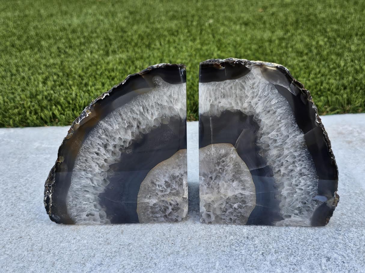 Agate Bookends