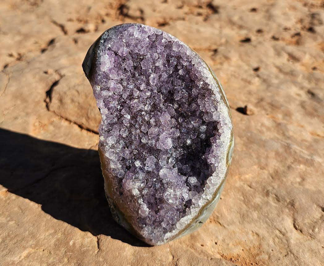 Amethyst Polished Cut Base - Medium