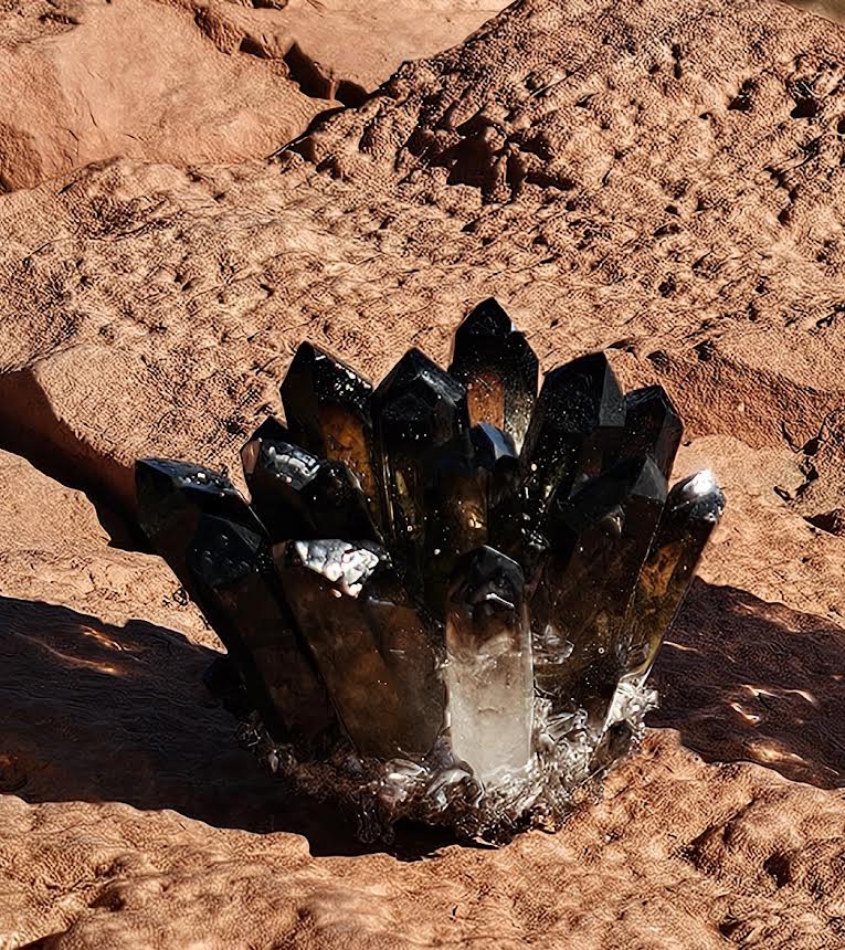 Smoky Quartz Crystal Cluster