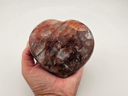 Fire Quartz Heart Large