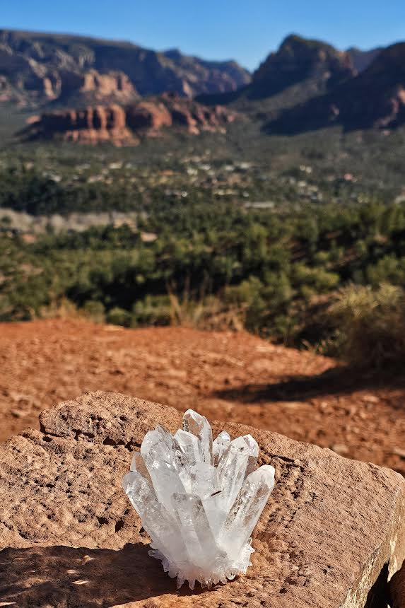 Clear/White Quartz Crystal Cluster