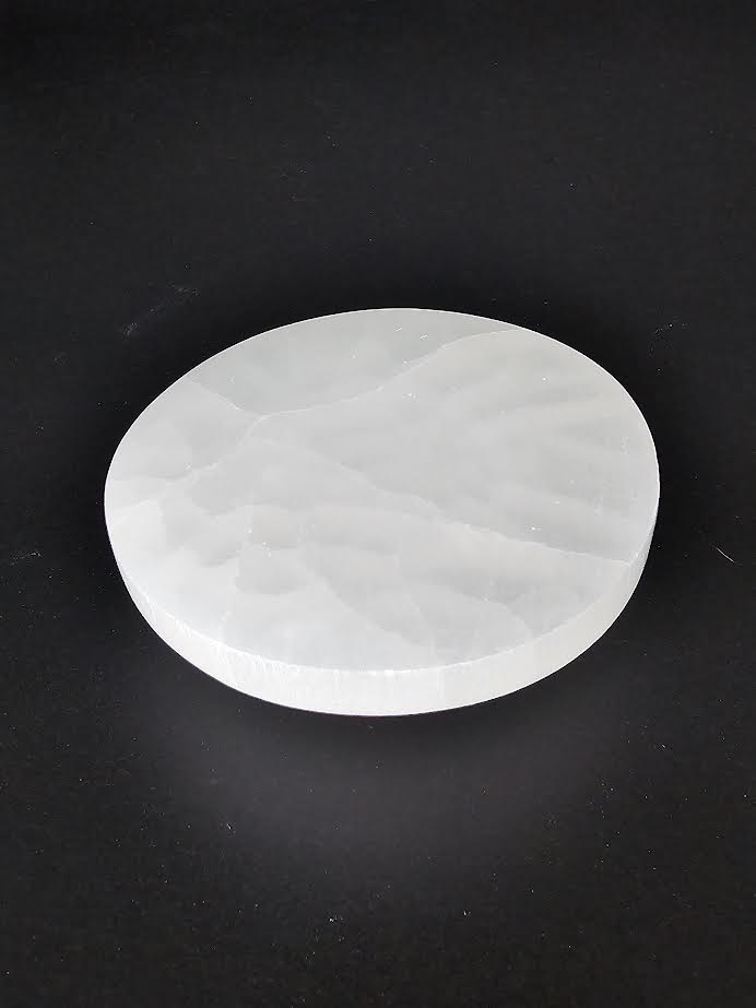 Selenite Round Charging Plate