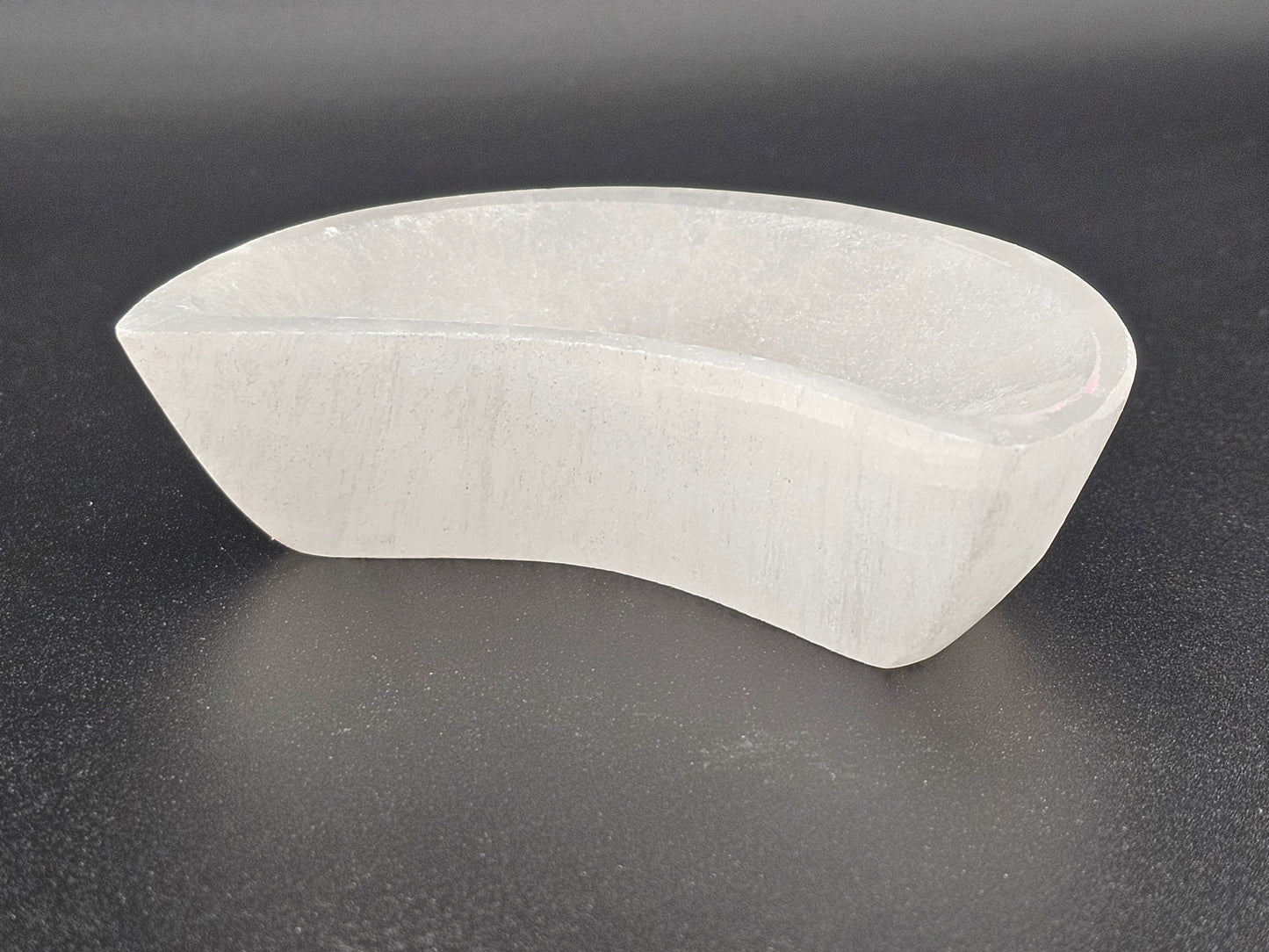 Selenite Crescent Moon Dish