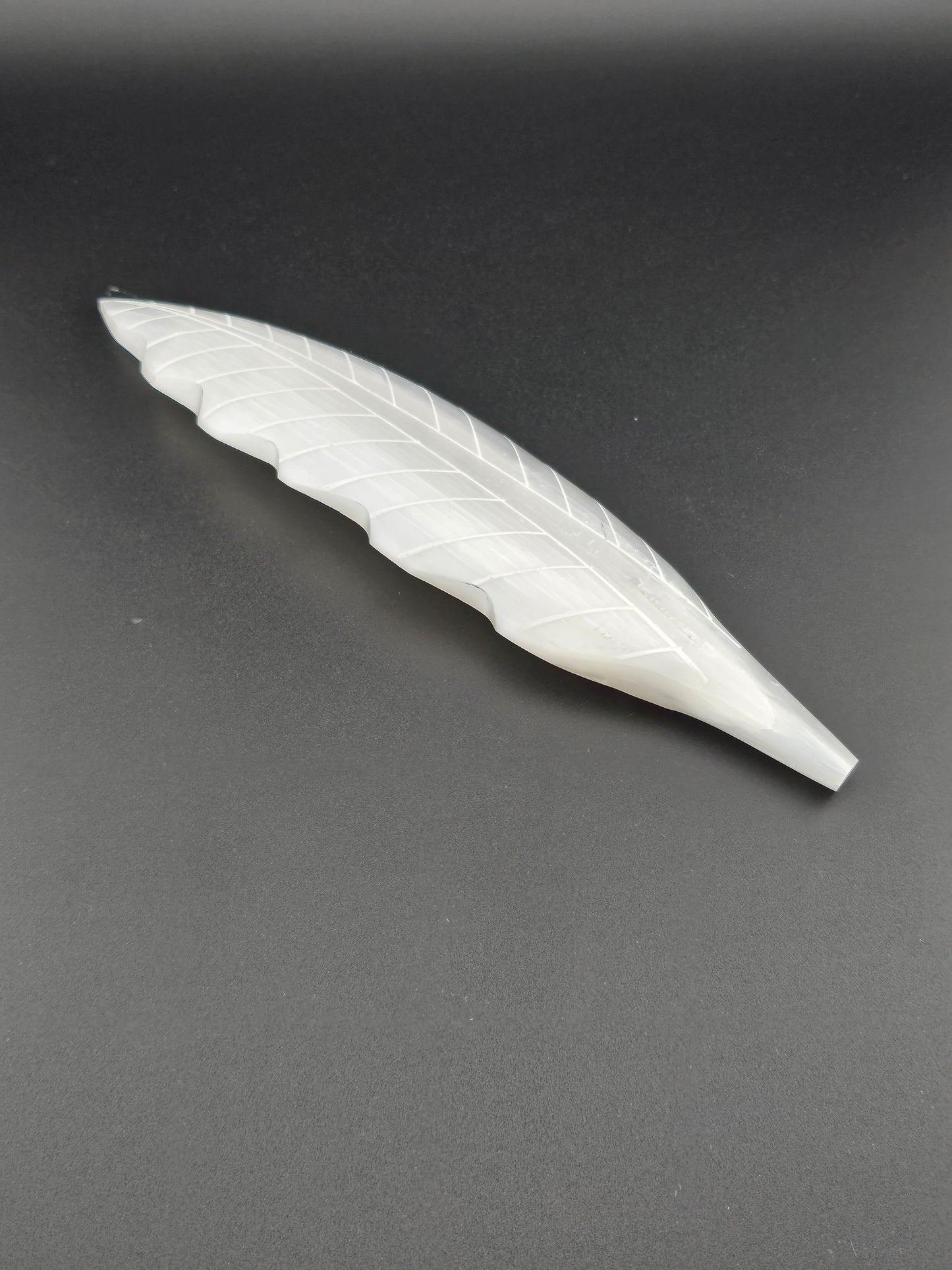 Selenite Feather / Incense Holder