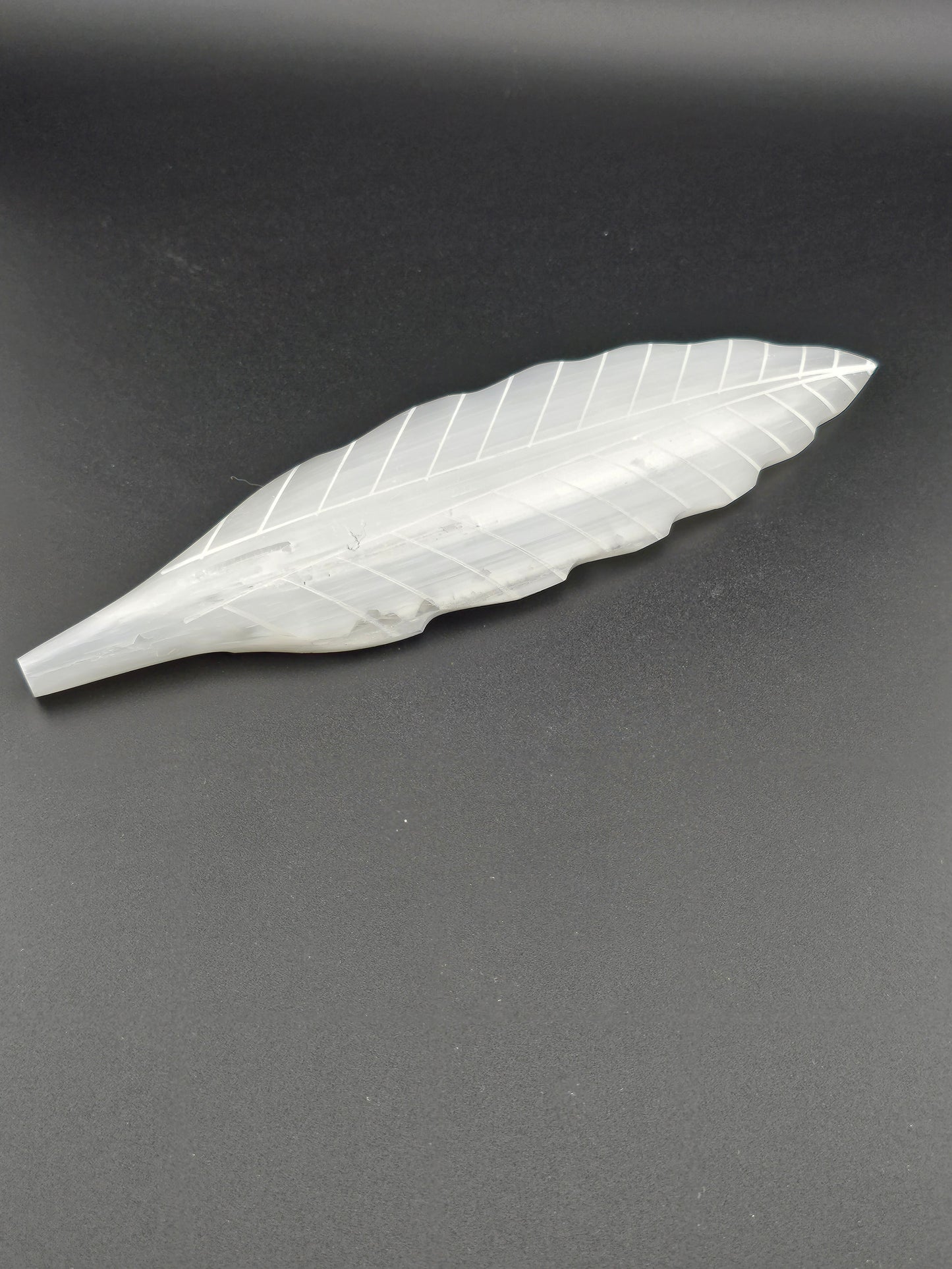 Selenite Feather / Incense Holder