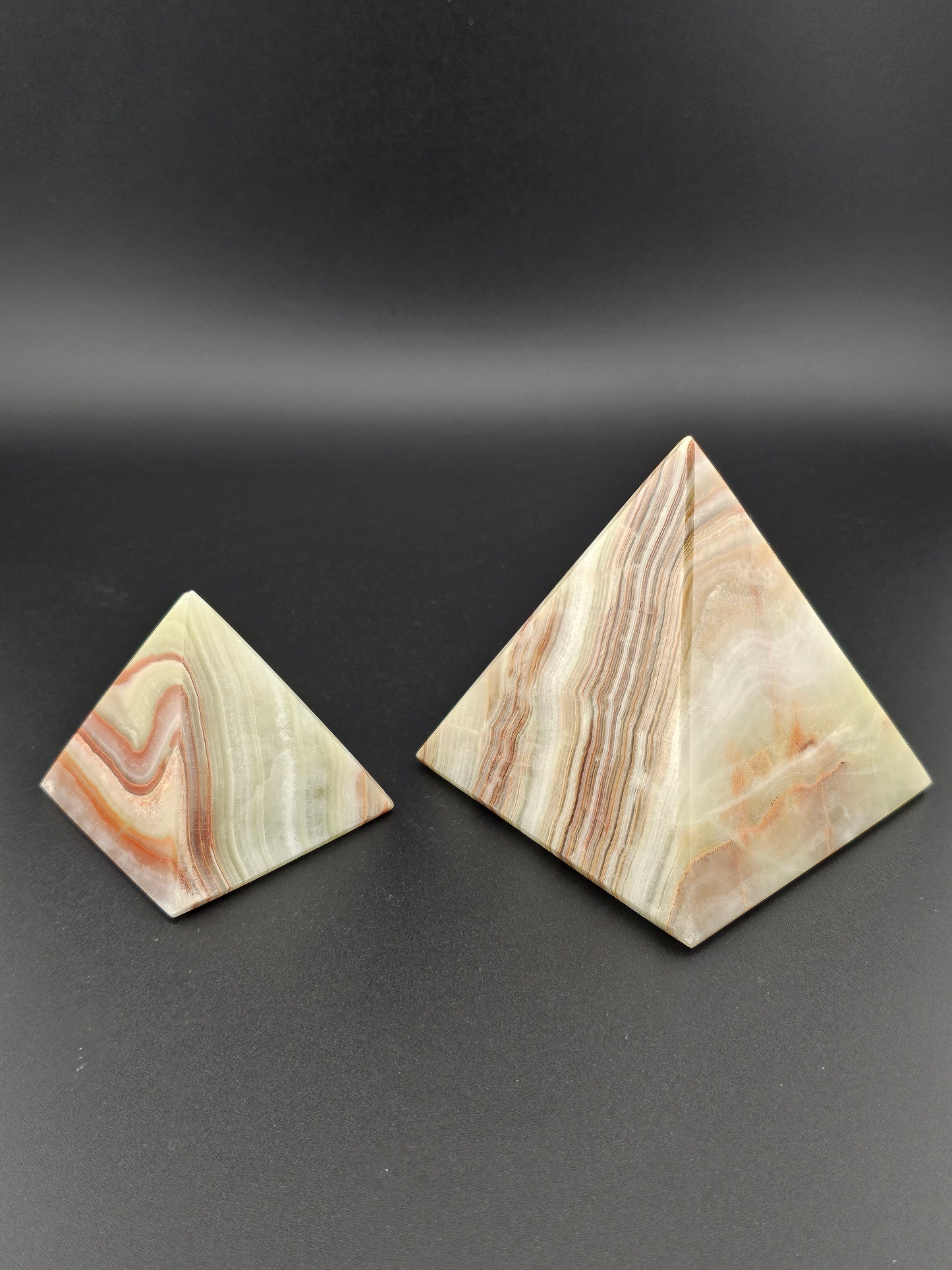 Green Banded Onyx Pyramid