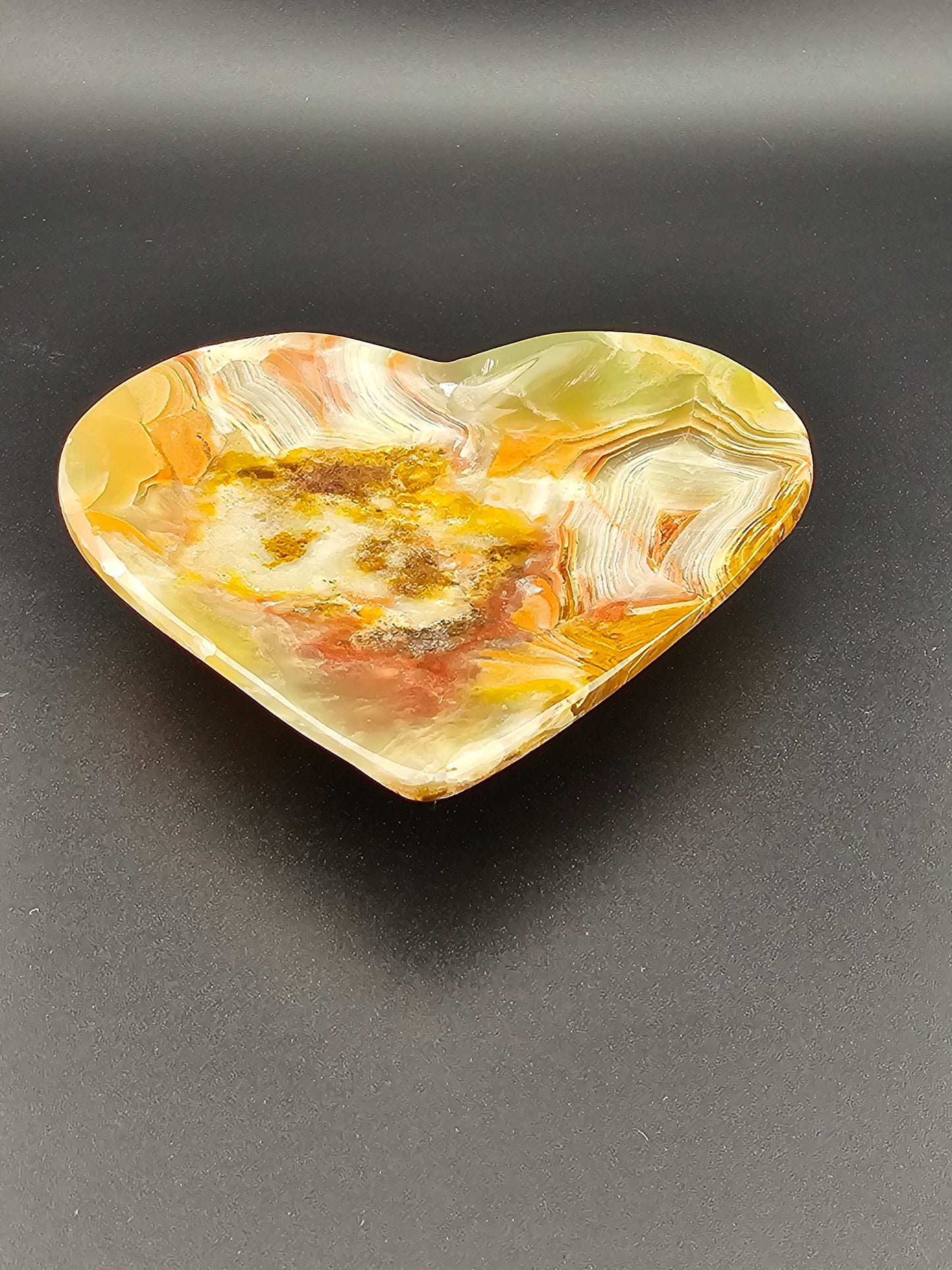 Green Onyx Heart Dish