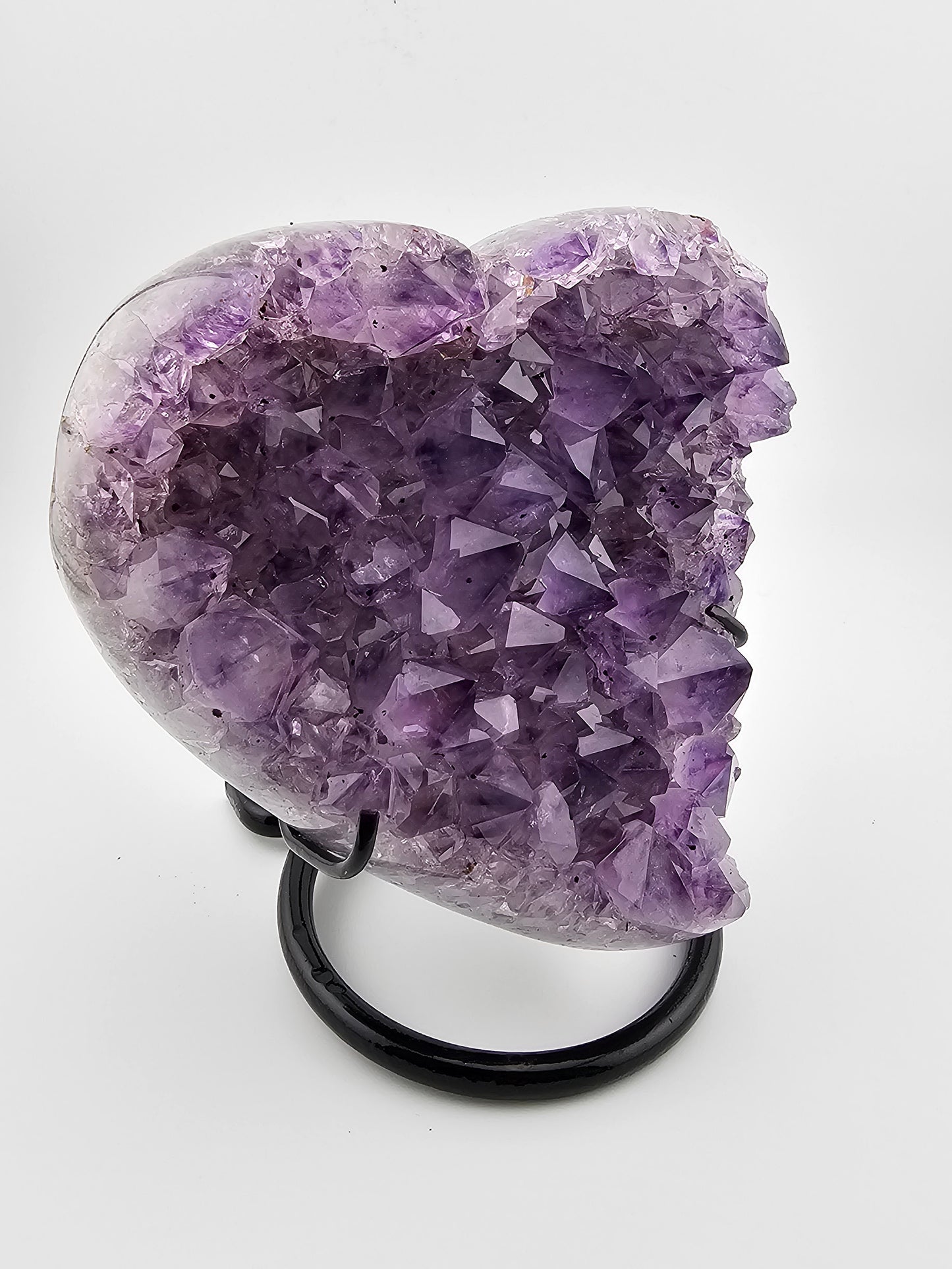 Amethyst Heart on stand